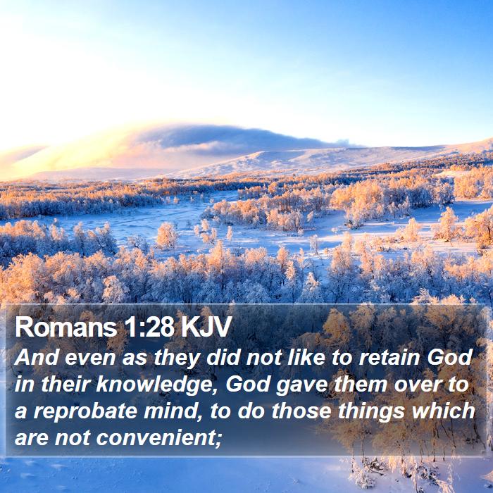 Romans 1:28 KJV Bible Study