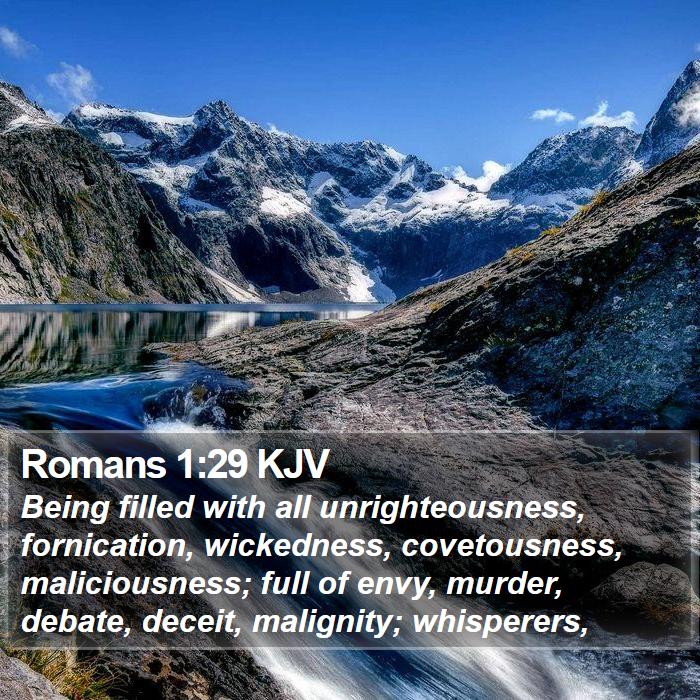 Romans 1:29 KJV Bible Study