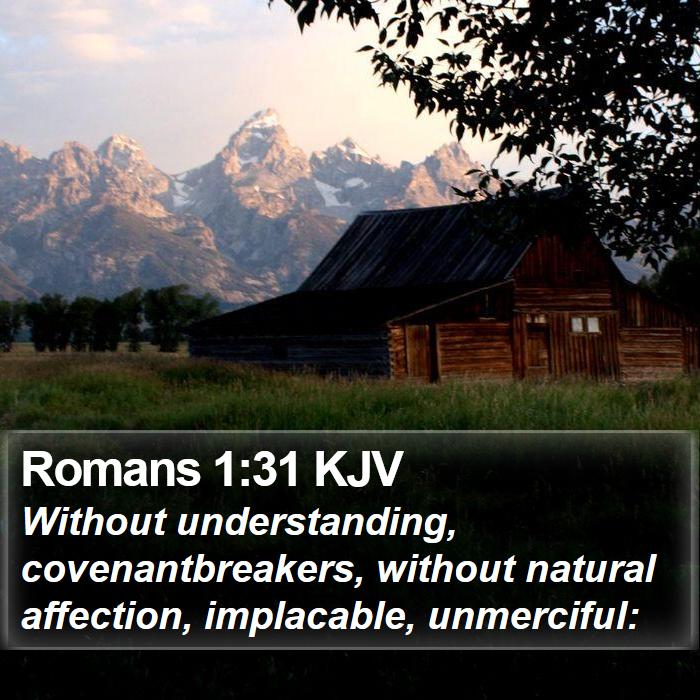 Romans 1:31 KJV Bible Study