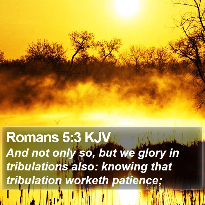 Romans 5:3 KJV Bible Study