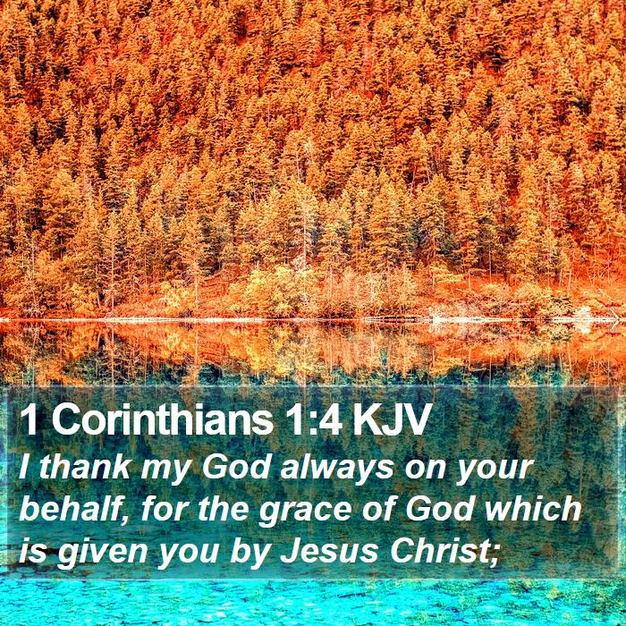 1 Corinthians 1:4 KJV Bible Study