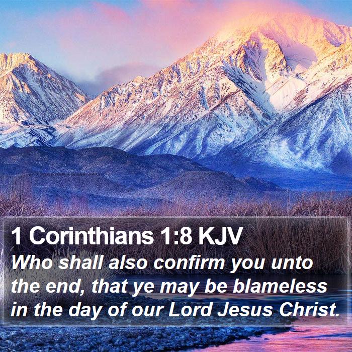 1 Corinthians 1:8 KJV Bible Study