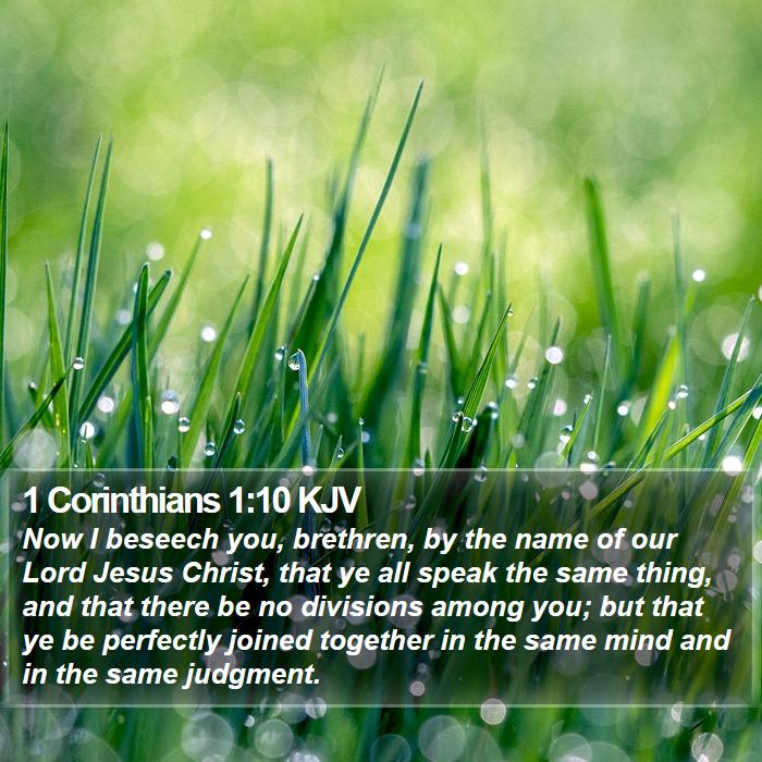 1 Corinthians 1:10 KJV Bible Study