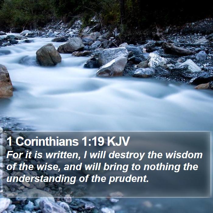 1 Corinthians 1:19 KJV Bible Study