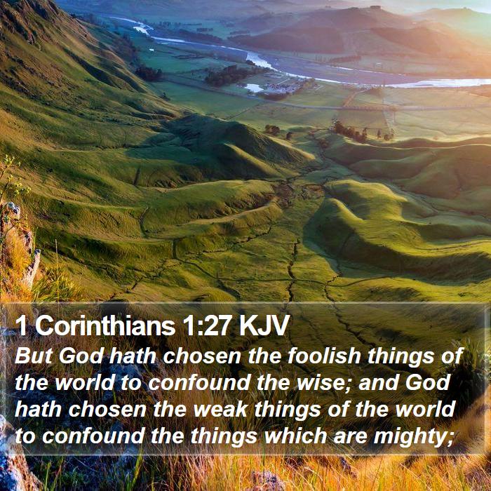 1 Corinthians 1:27 KJV Bible Study