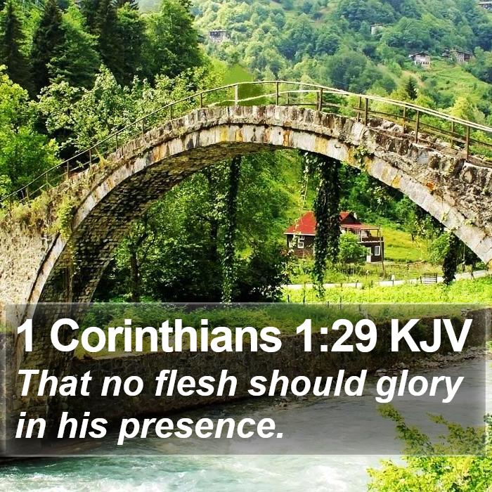 1 Corinthians 1:29 KJV Bible Study