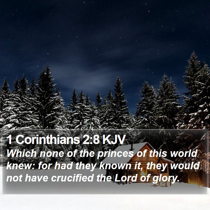 1 Corinthians 2:8 KJV Bible Study