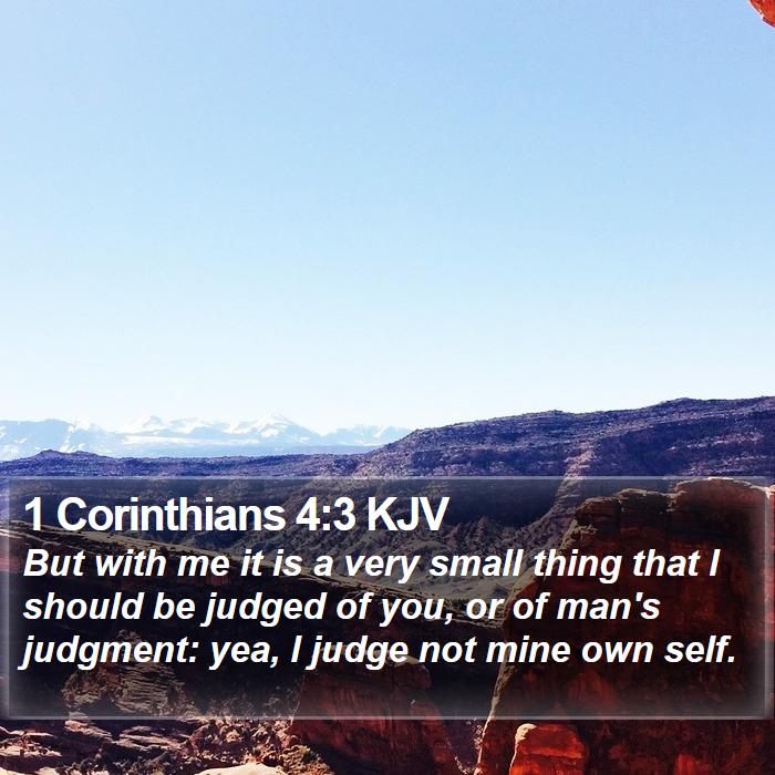 1 Corinthians 4:3 KJV Bible Study