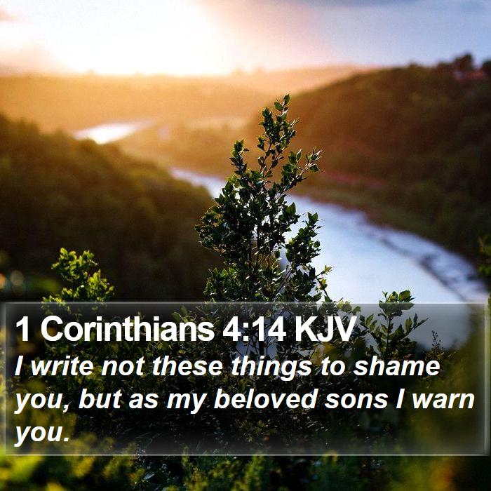 1 Corinthians 4:14 KJV Bible Study