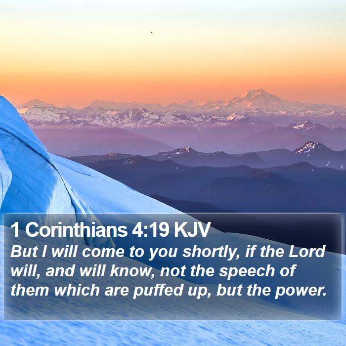 1 Corinthians 4:19 KJV Bible Study