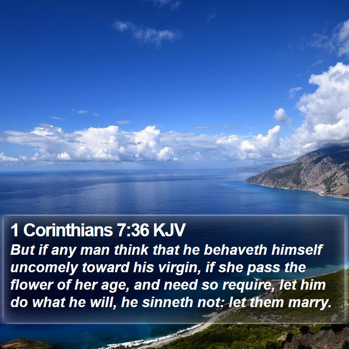1 Corinthians 7:36 KJV Bible Study