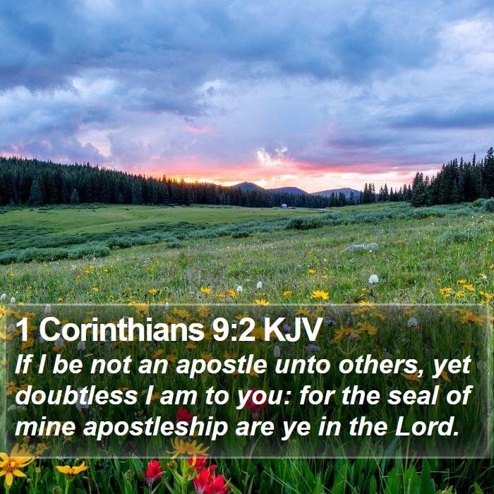 1 Corinthians 9:2 KJV Bible Study