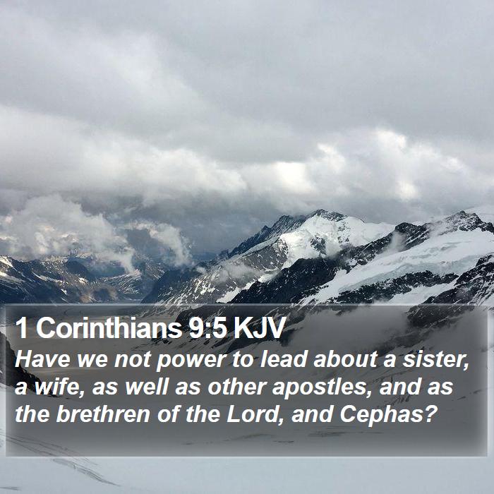 1 Corinthians 9:5 KJV Bible Study