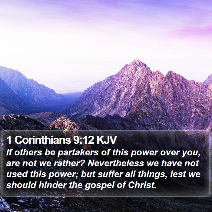 1 Corinthians 9:12 KJV Bible Study