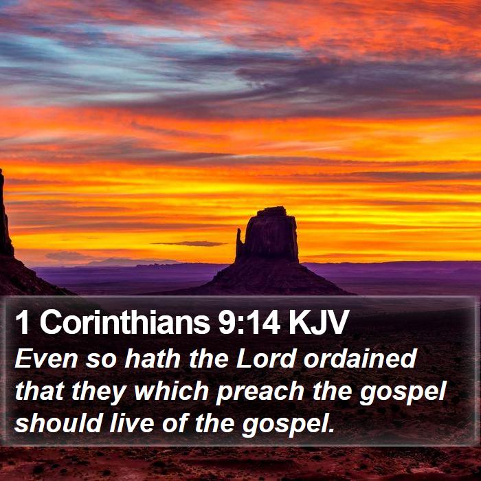 1 Corinthians 9:14 KJV Bible Study