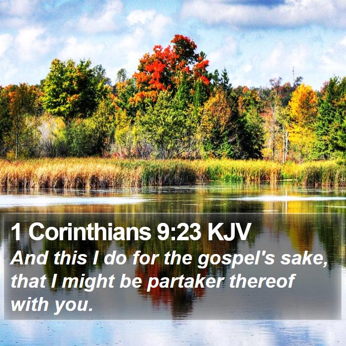 1 Corinthians 9:23 KJV Bible Study