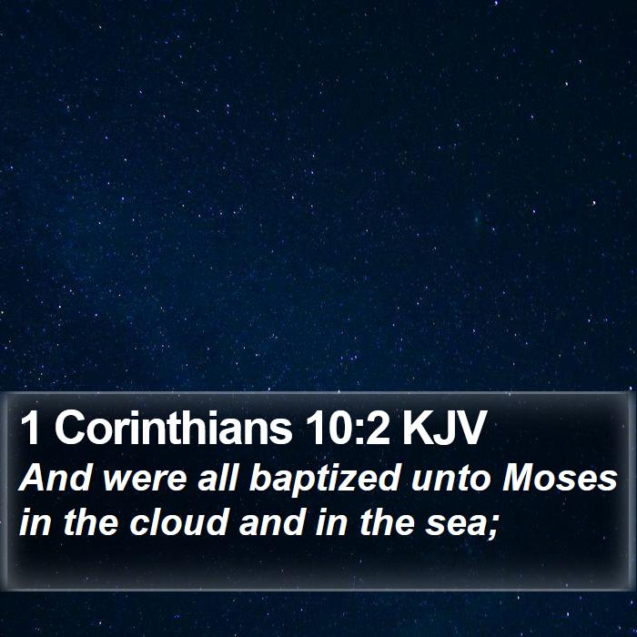 1 Corinthians 10:2 KJV Bible Study