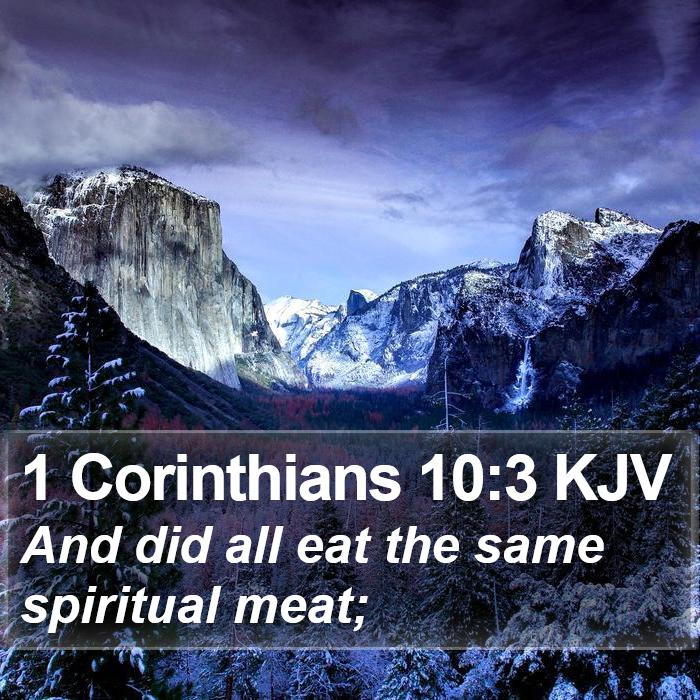 1 Corinthians 10:3 KJV Bible Study