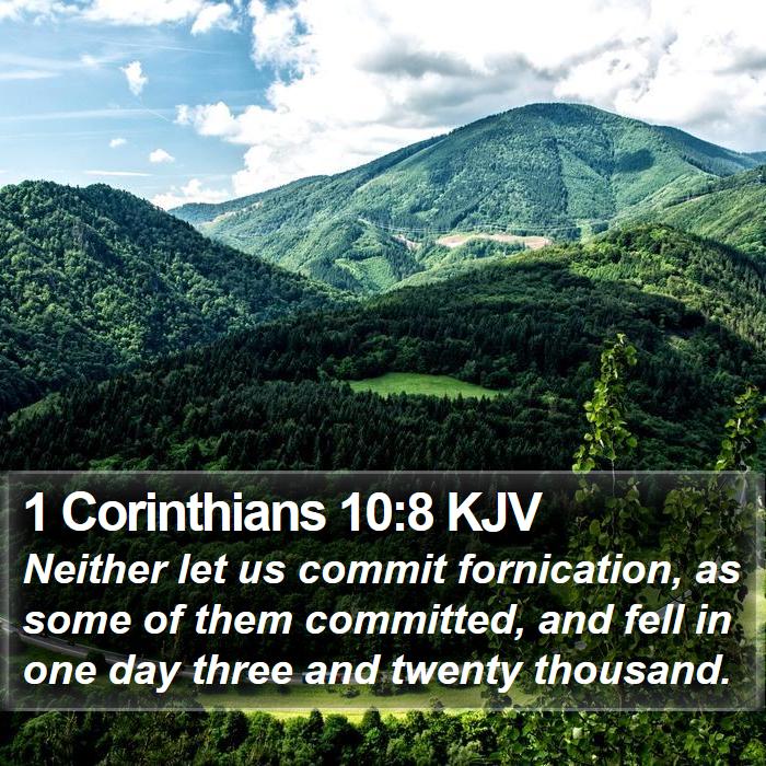 1 Corinthians 10:8 KJV Bible Study