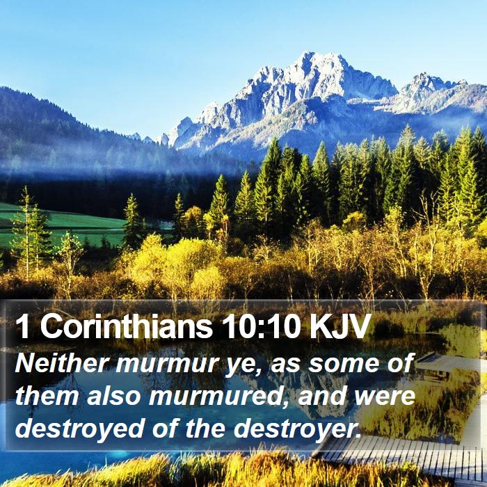 1 Corinthians 10:10 KJV Bible Study