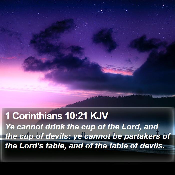 1 Corinthians 10:21 KJV Bible Study