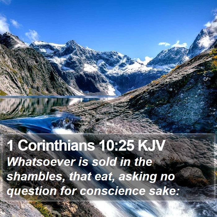 1 Corinthians 10:25 KJV Bible Study