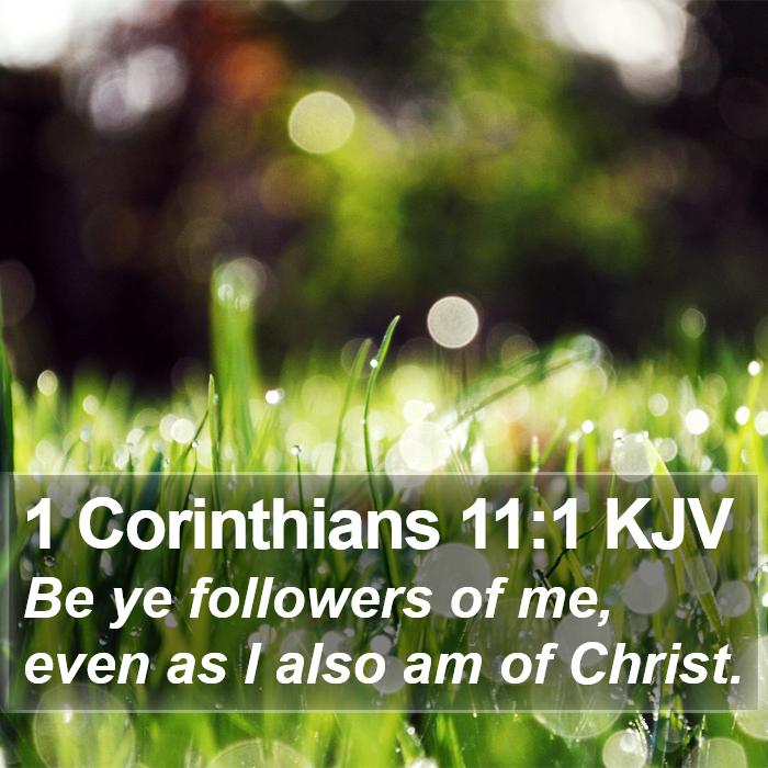 1 Corinthians 11:1 KJV Bible Study