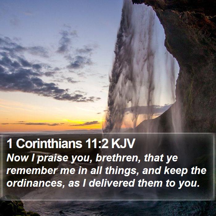 1 Corinthians 11:2 KJV Bible Study