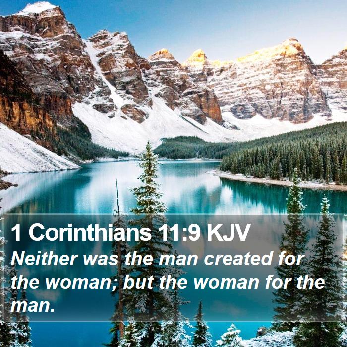 1 Corinthians 11:9 KJV Bible Study