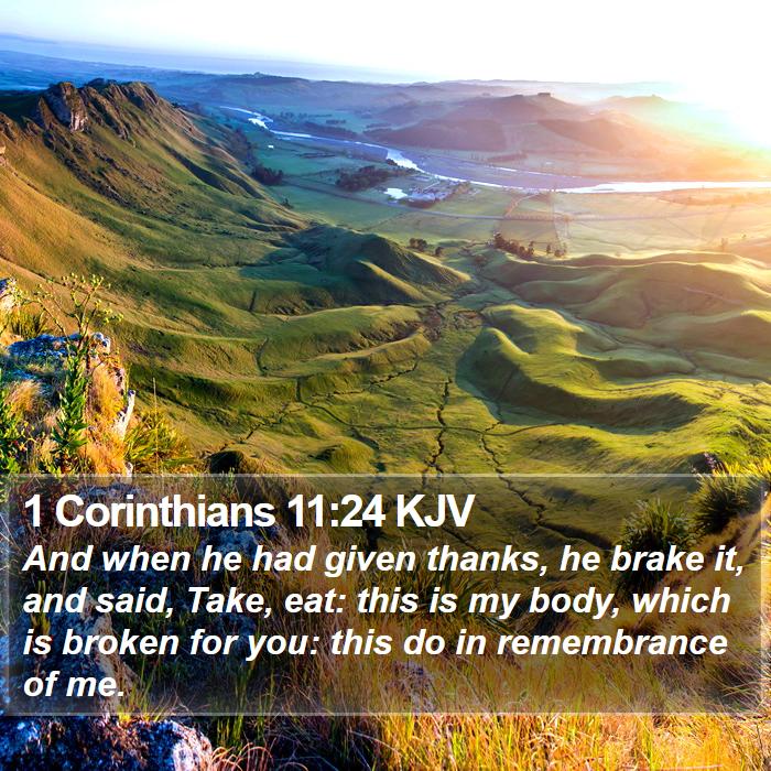 1 Corinthians 11:24 KJV Bible Study