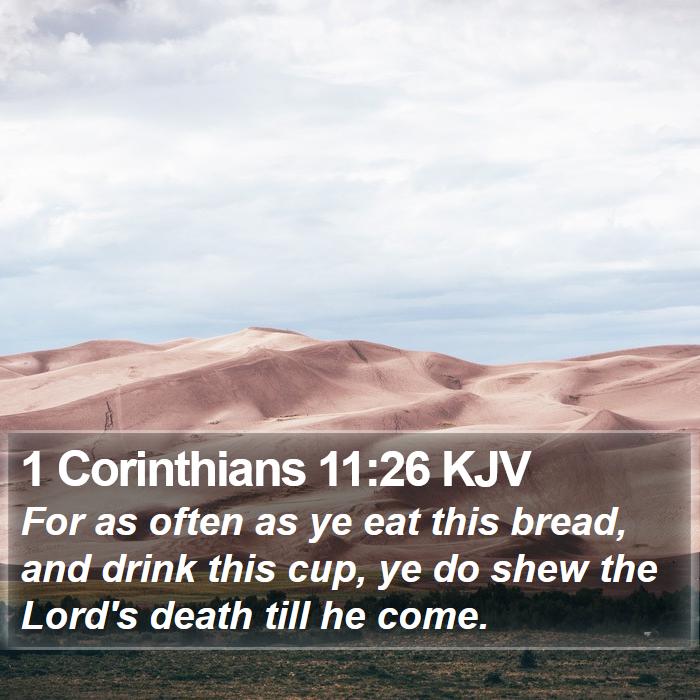 1 Corinthians 11:26 KJV Bible Study