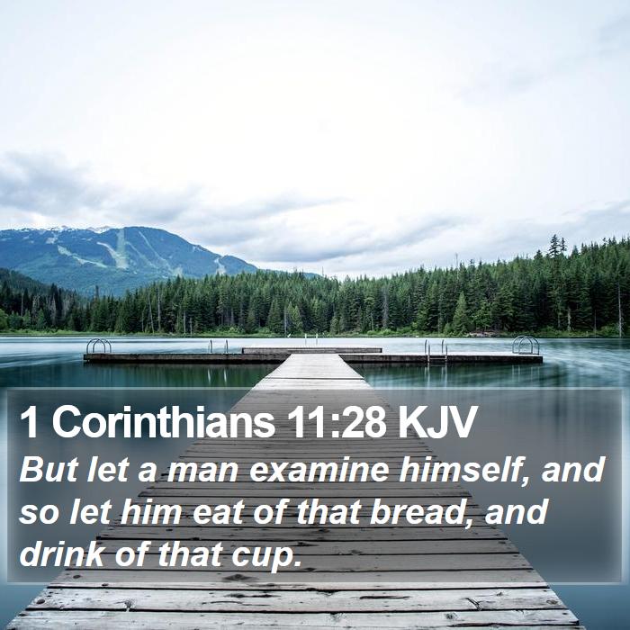 1 Corinthians 11:28 KJV Bible Study