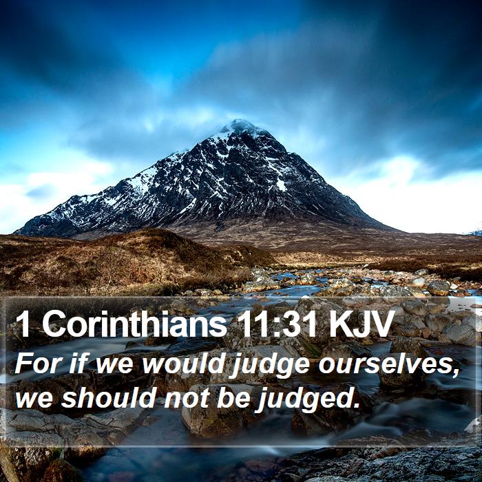 1 Corinthians 11:31 KJV Bible Study