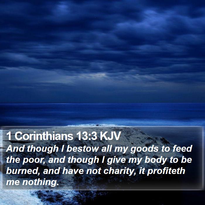 1 Corinthians 13:3 KJV Bible Study