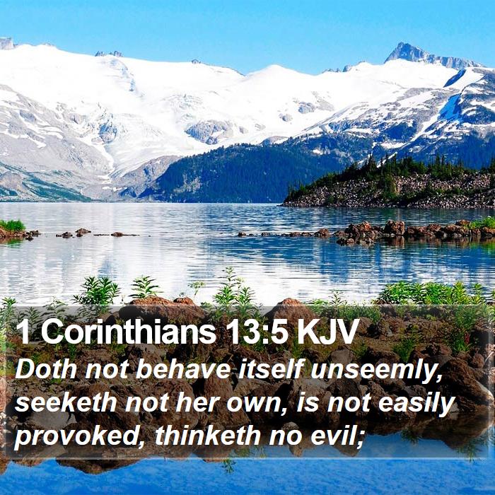 1 Corinthians 13:5 KJV Bible Study