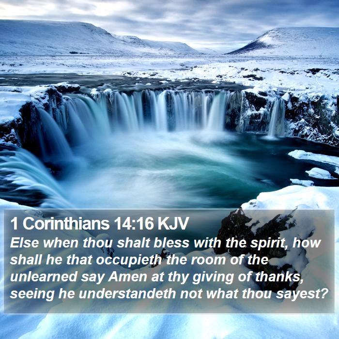 1 Corinthians 14:16 KJV Bible Study