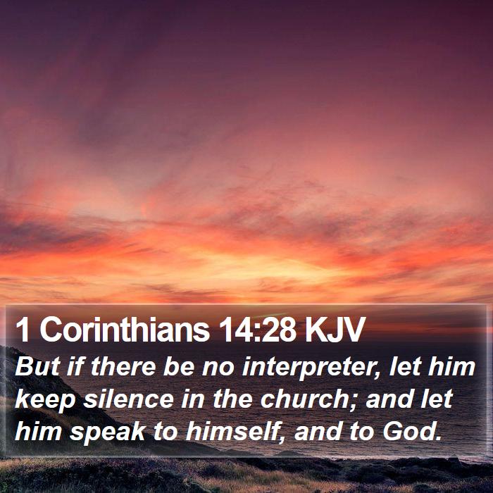 1 Corinthians 14:28 KJV Bible Study