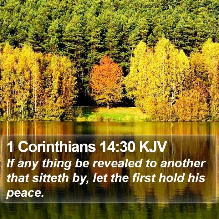 1 Corinthians 14:30 KJV Bible Study