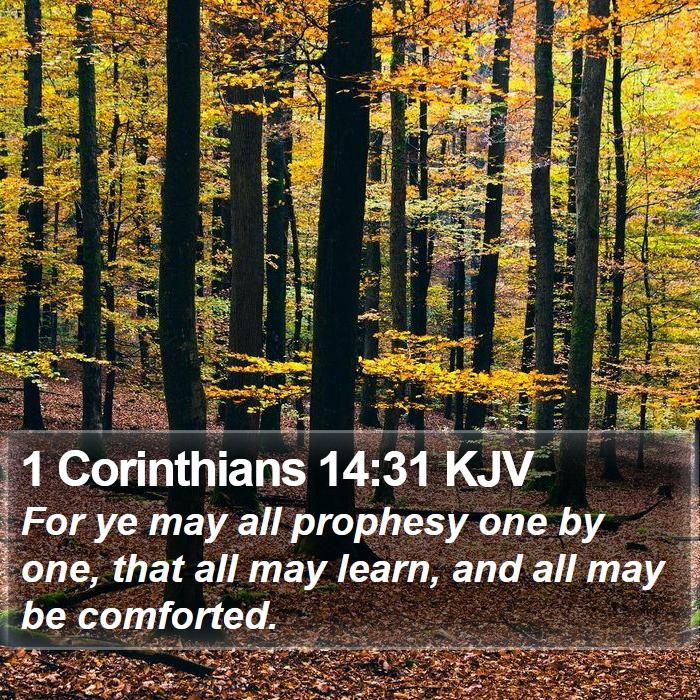 1 Corinthians 14:31 KJV Bible Study