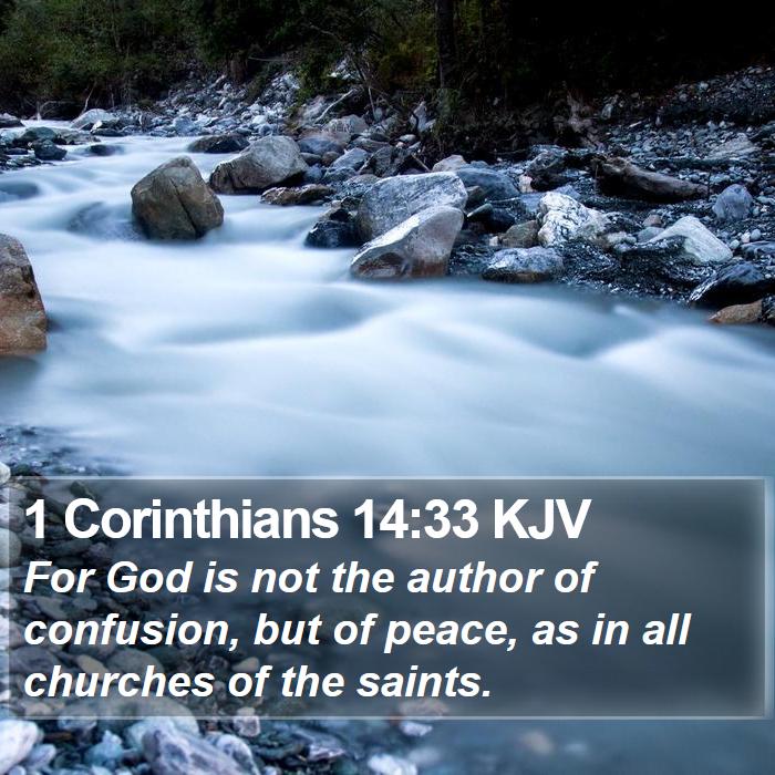 1 Corinthians 14:33 KJV Bible Study