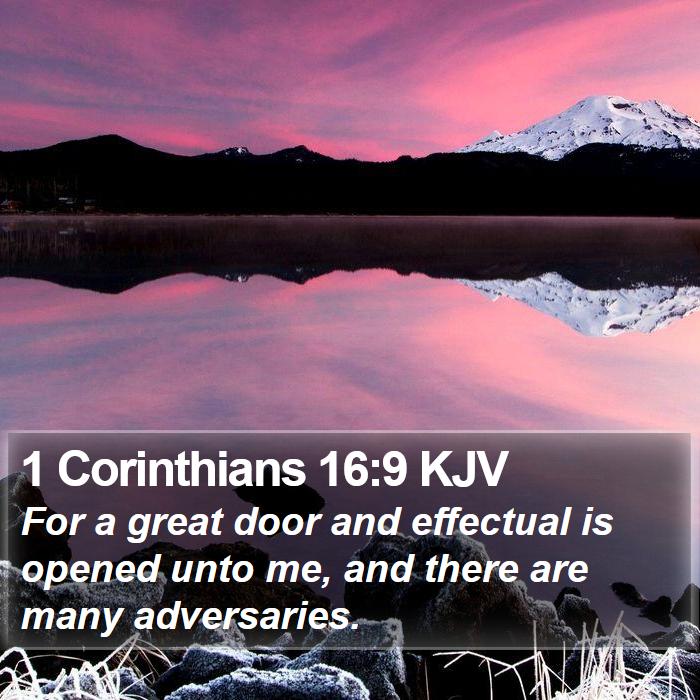 1 Corinthians 16:9 KJV Bible Study