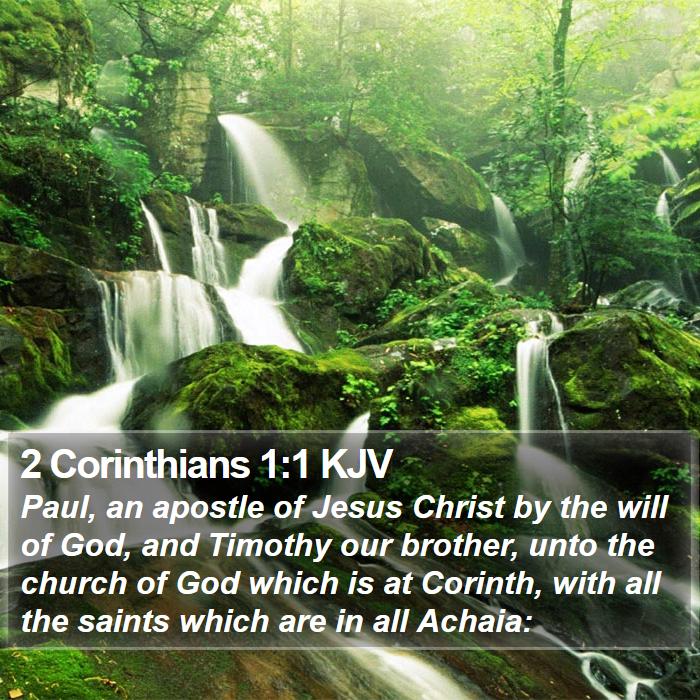 2 Corinthians 1:1 KJV Bible Study