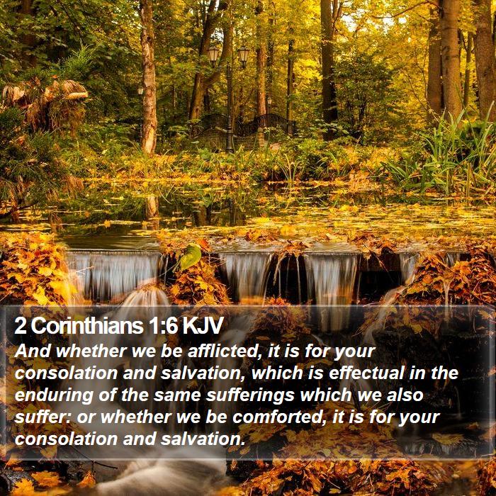 2 Corinthians 1:6 KJV Bible Study