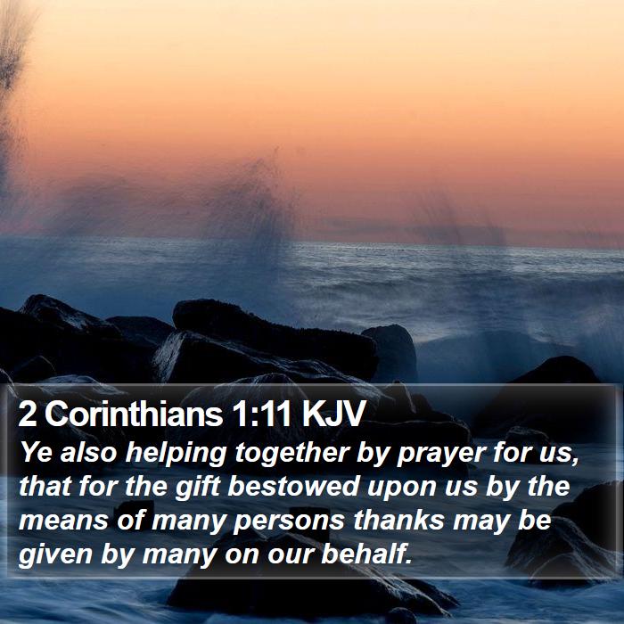 2 Corinthians 1:11 KJV Bible Study