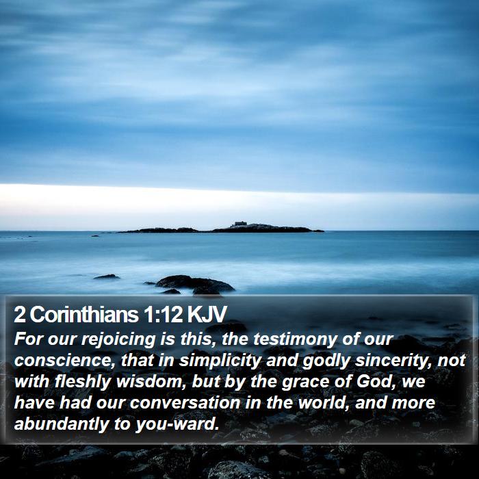 2 Corinthians 1:12 KJV Bible Study