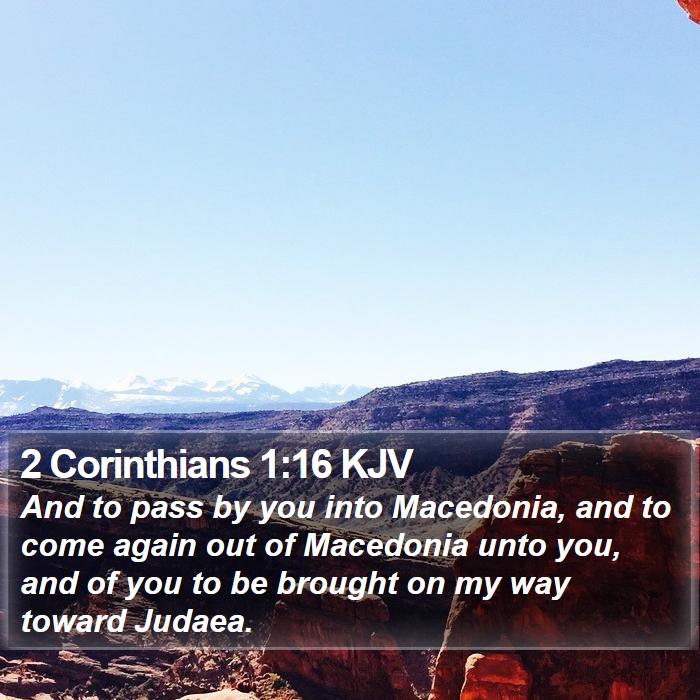 2 Corinthians 1:16 KJV Bible Study