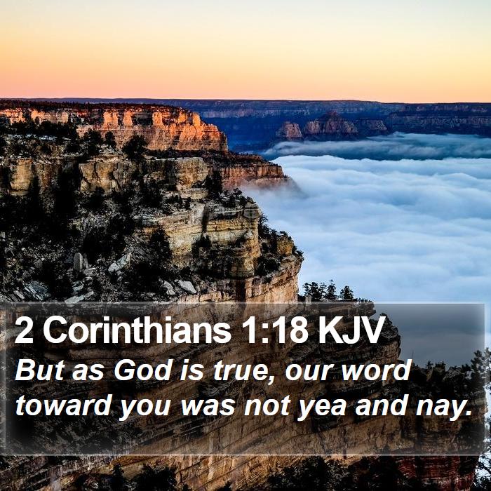 2 Corinthians 1:18 KJV Bible Study