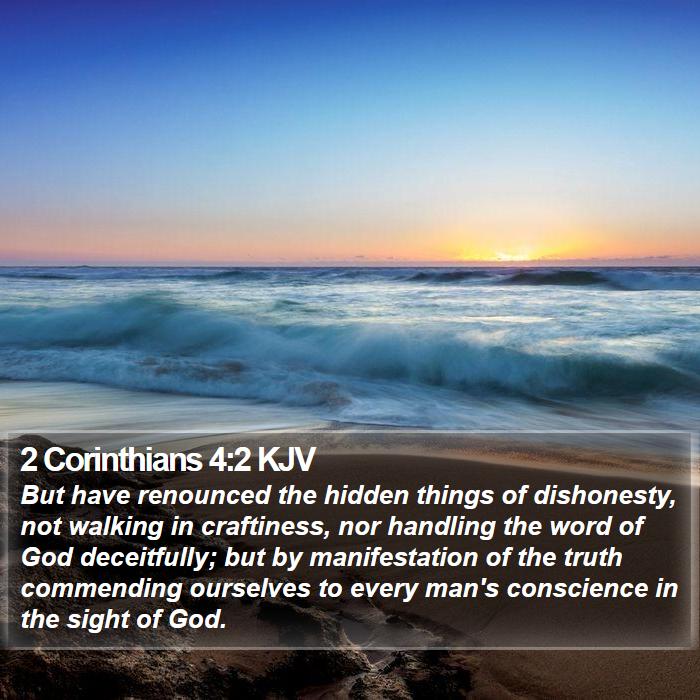 2 Corinthians 4:2 KJV Bible Study