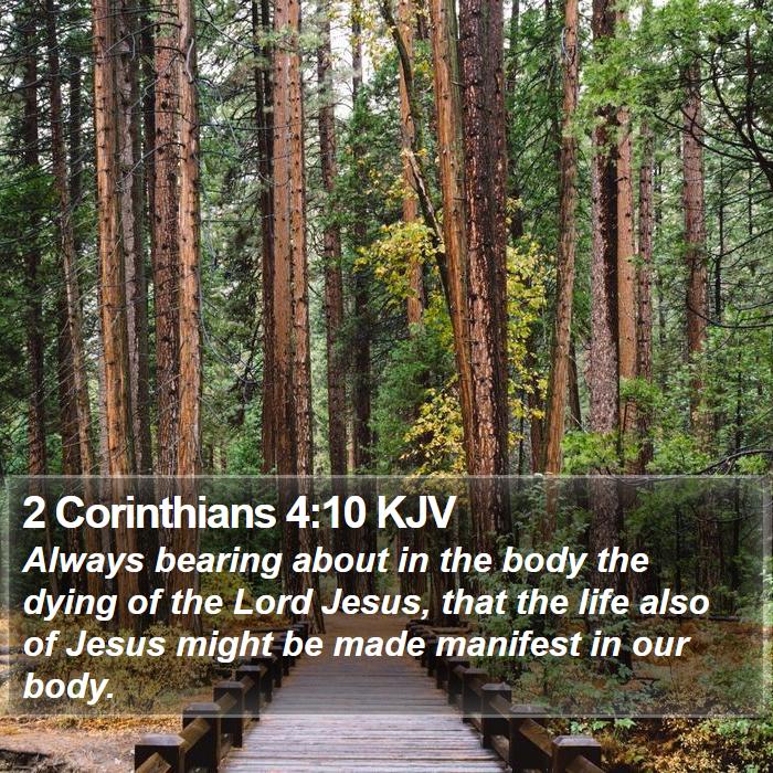 2 Corinthians 4:10 KJV Bible Study