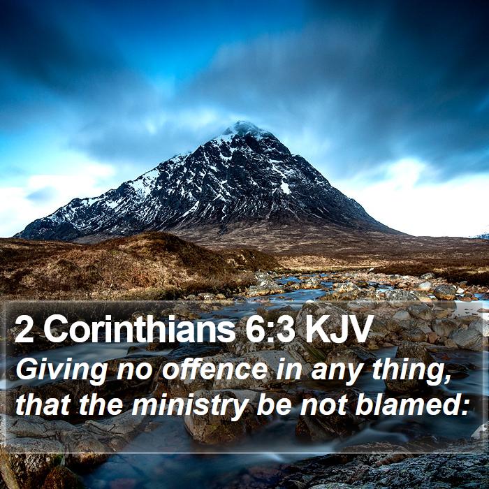 2 Corinthians 6:3 KJV Bible Study